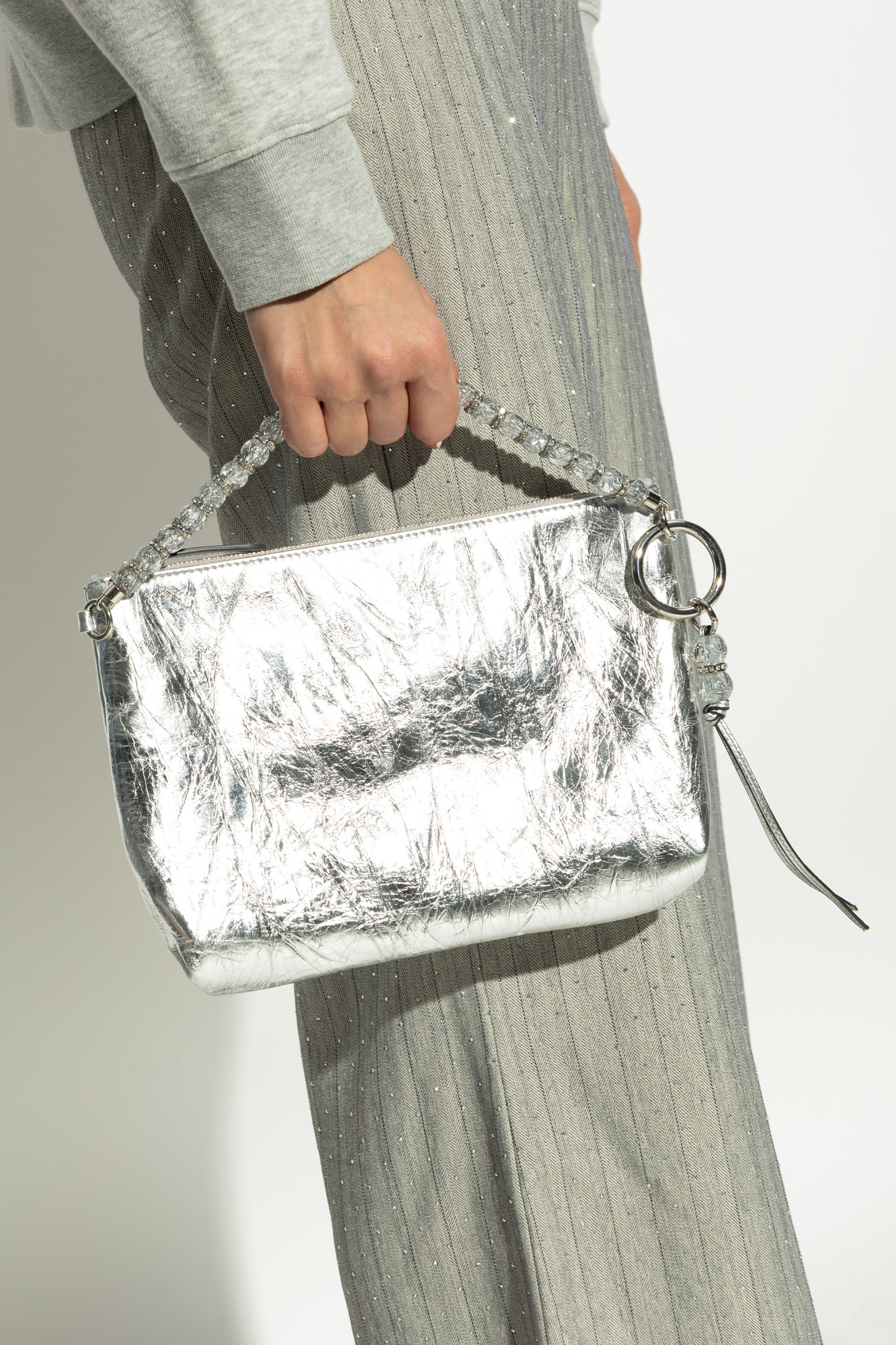 Jimmy choo silver purse sale